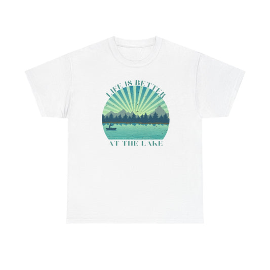Life Is Better At The Lake Unisex Heavy Cotton Tee