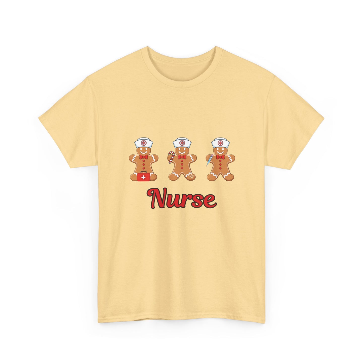 Nurse Gingerbread Unisex Heavy Cotton Tee