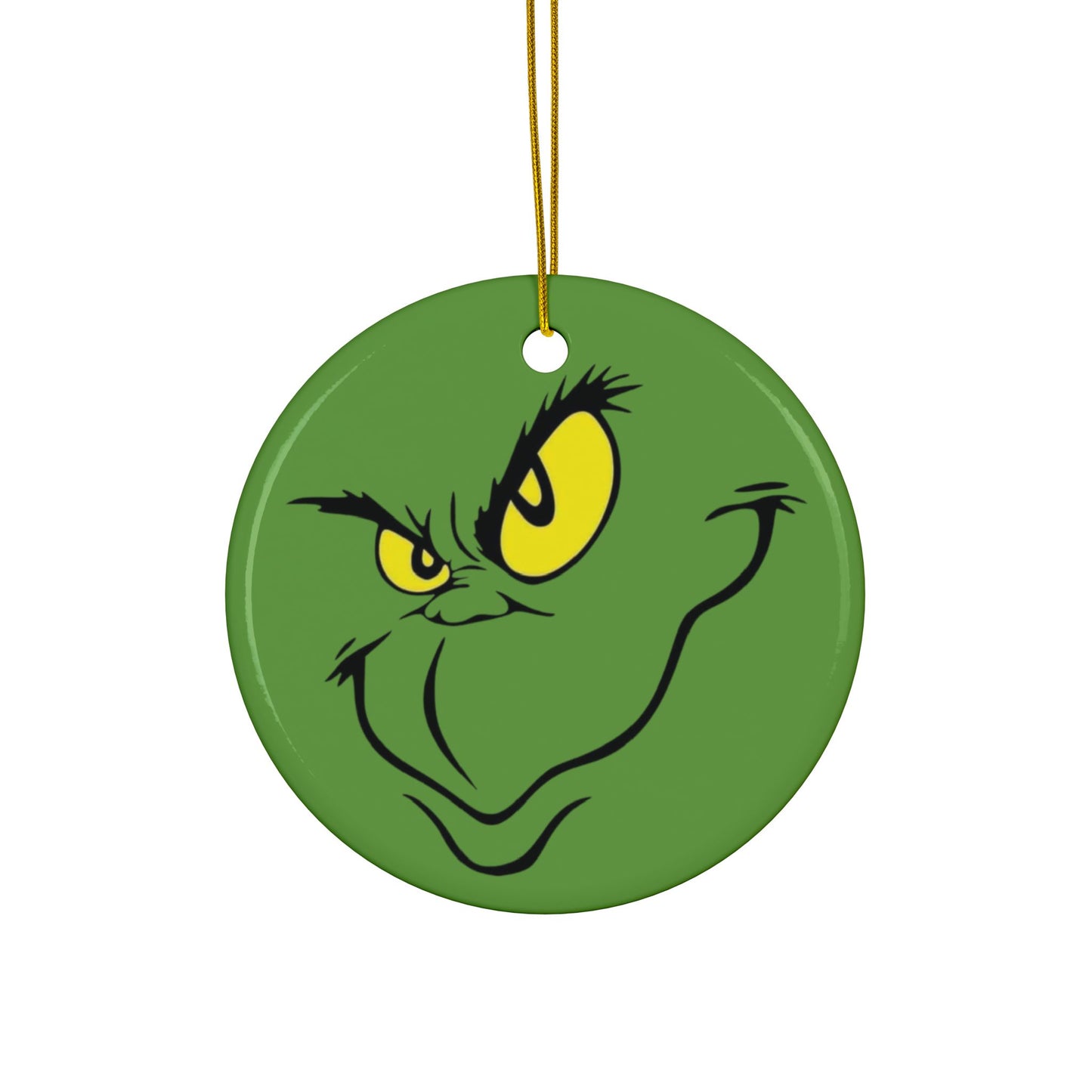 Grinch Ceramic Ornaments, 2-Side Print, (1pc, 3pcs, 5pcs, 10pcs)