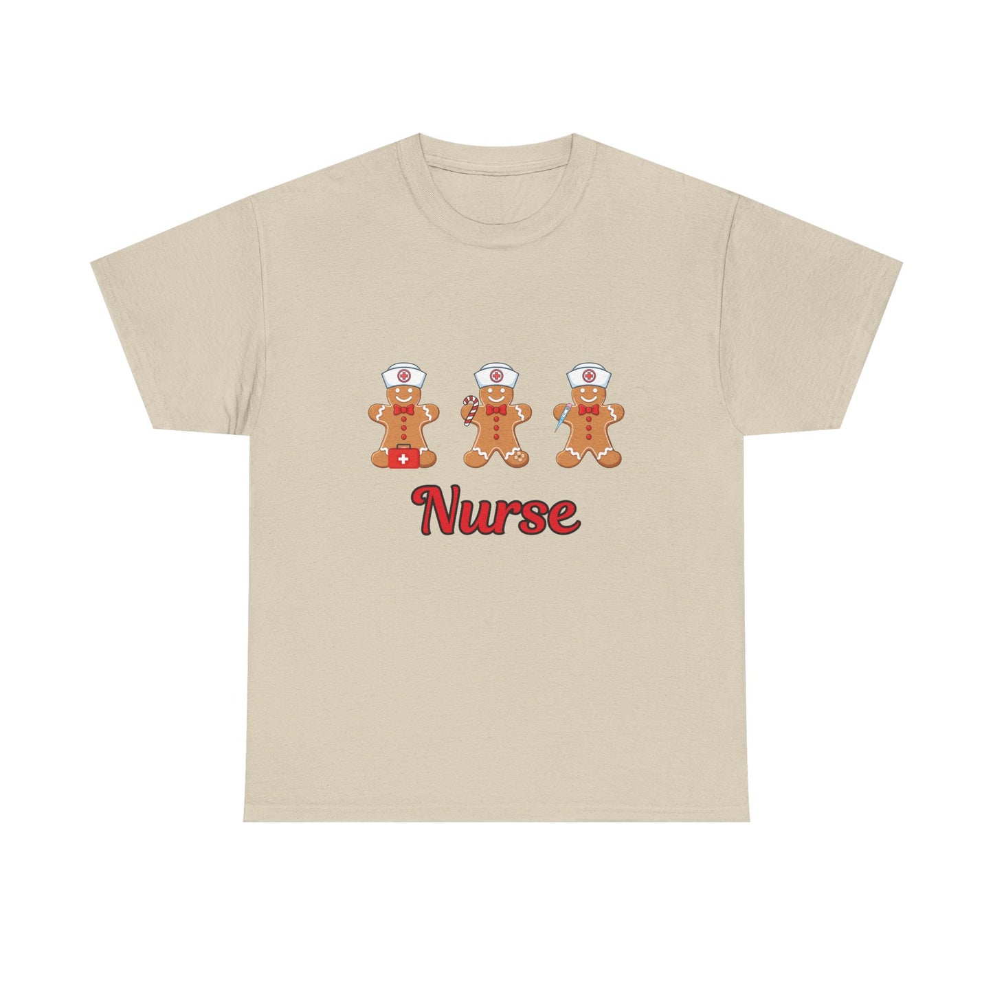 Nurse Gingerbread Unisex Heavy Cotton Tee