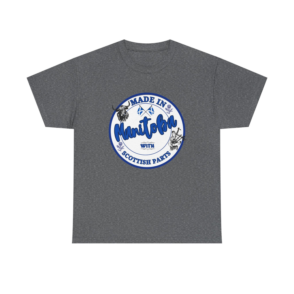 Made In Manitoba With Scottish Parts Unisex Heavy Cotton Tee