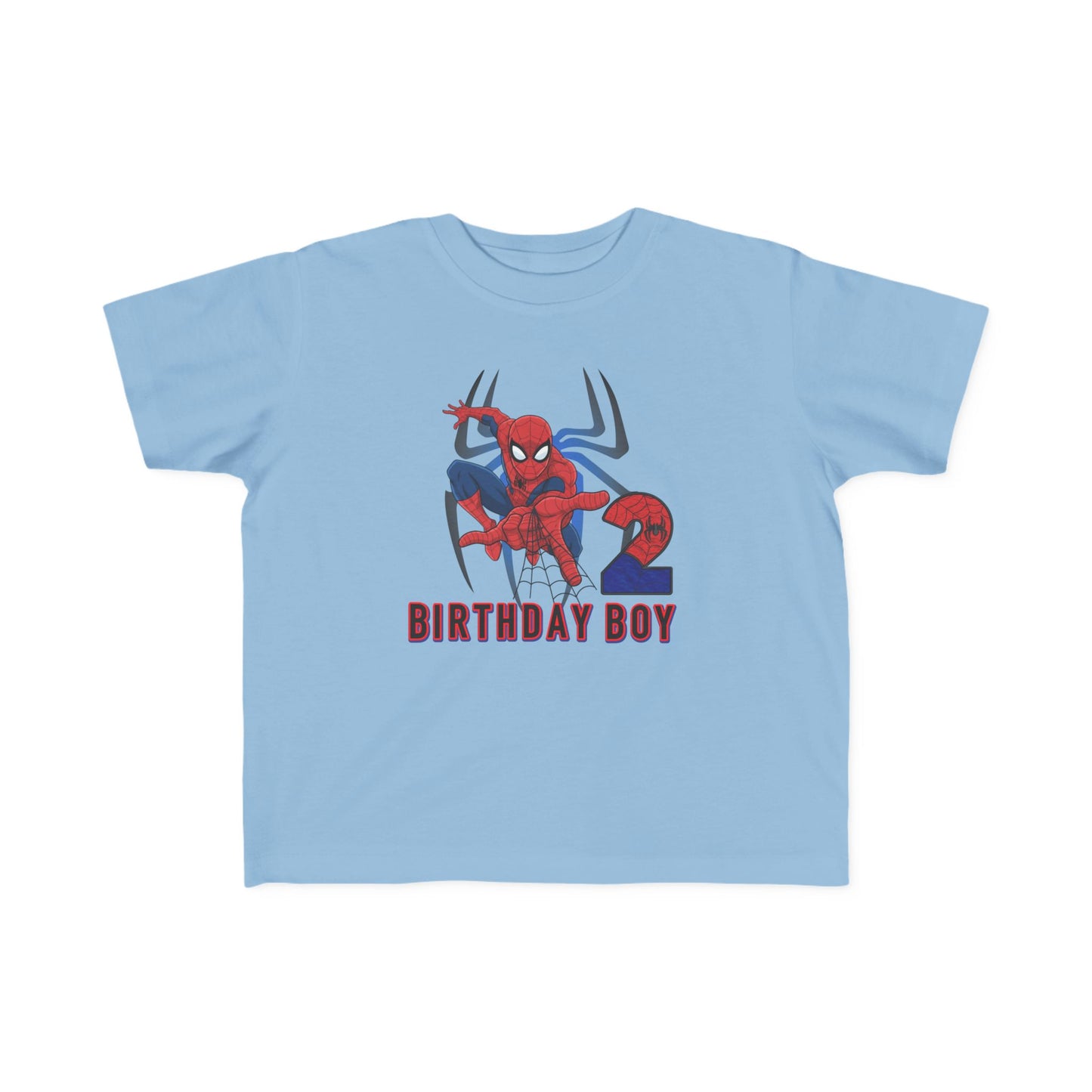 Spiderman Happy Birthday 2 Toddler's Fine Jersey Tee