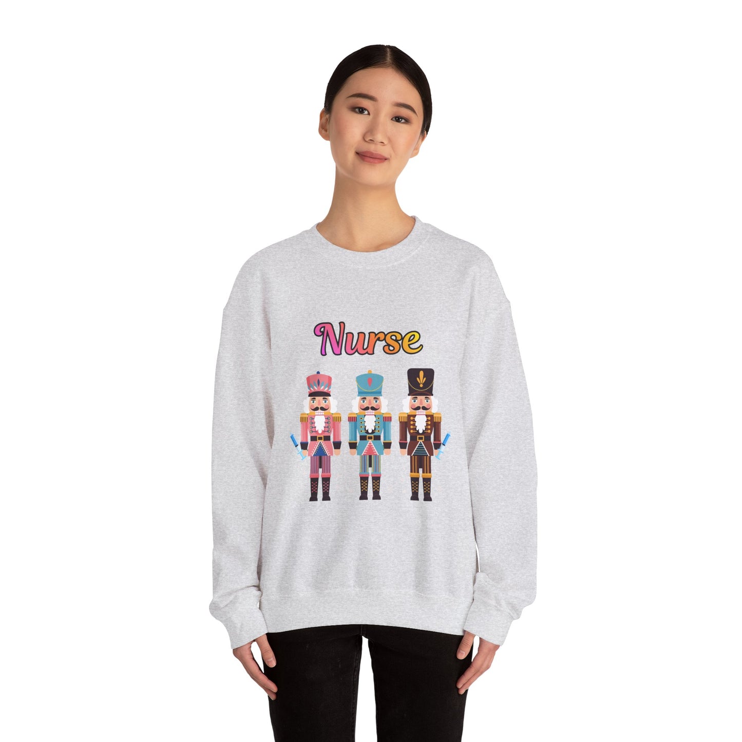 Nurse Nutcracker Unisex Heavy Blend™ Crewneck Sweatshirt