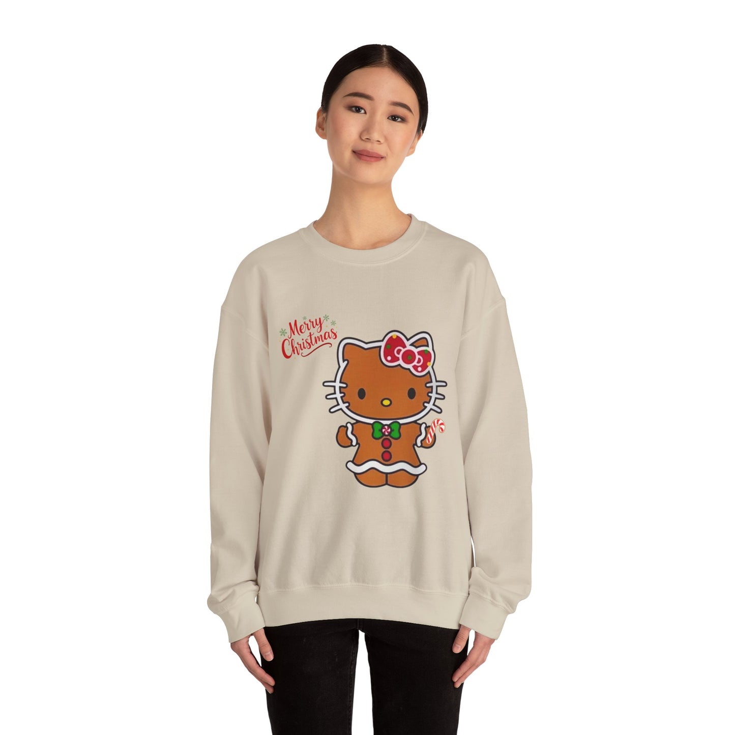 Merry Christmas Hello Kitty Unisex Heavy Blend™ Crewneck Sweatshirt