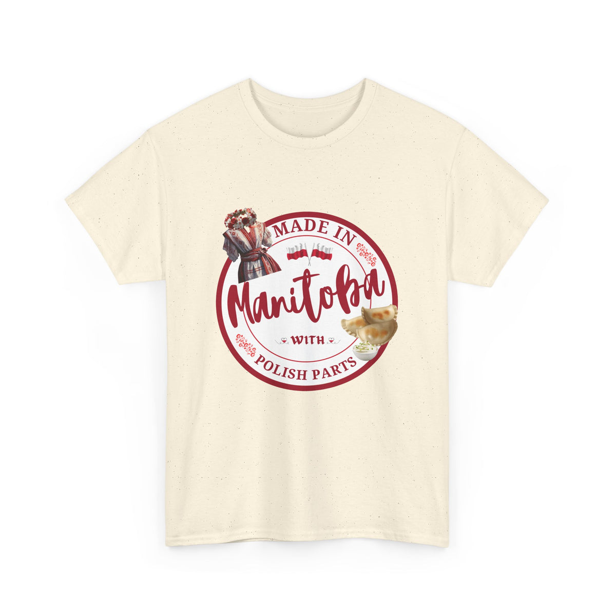 Made In Manitoba With Polish Parts Unisex Heavy Cotton Tee